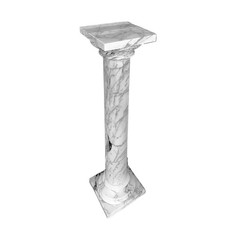 Colonne En Marbre Blanc Carrara Sculpture Décor Maison Design H103cm