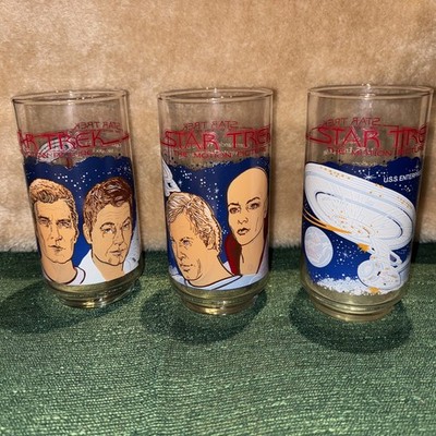 1979 STAR TREK The Motion Picture Coca Cola Gläser KIRK SPOCK MCCOY Enterprise