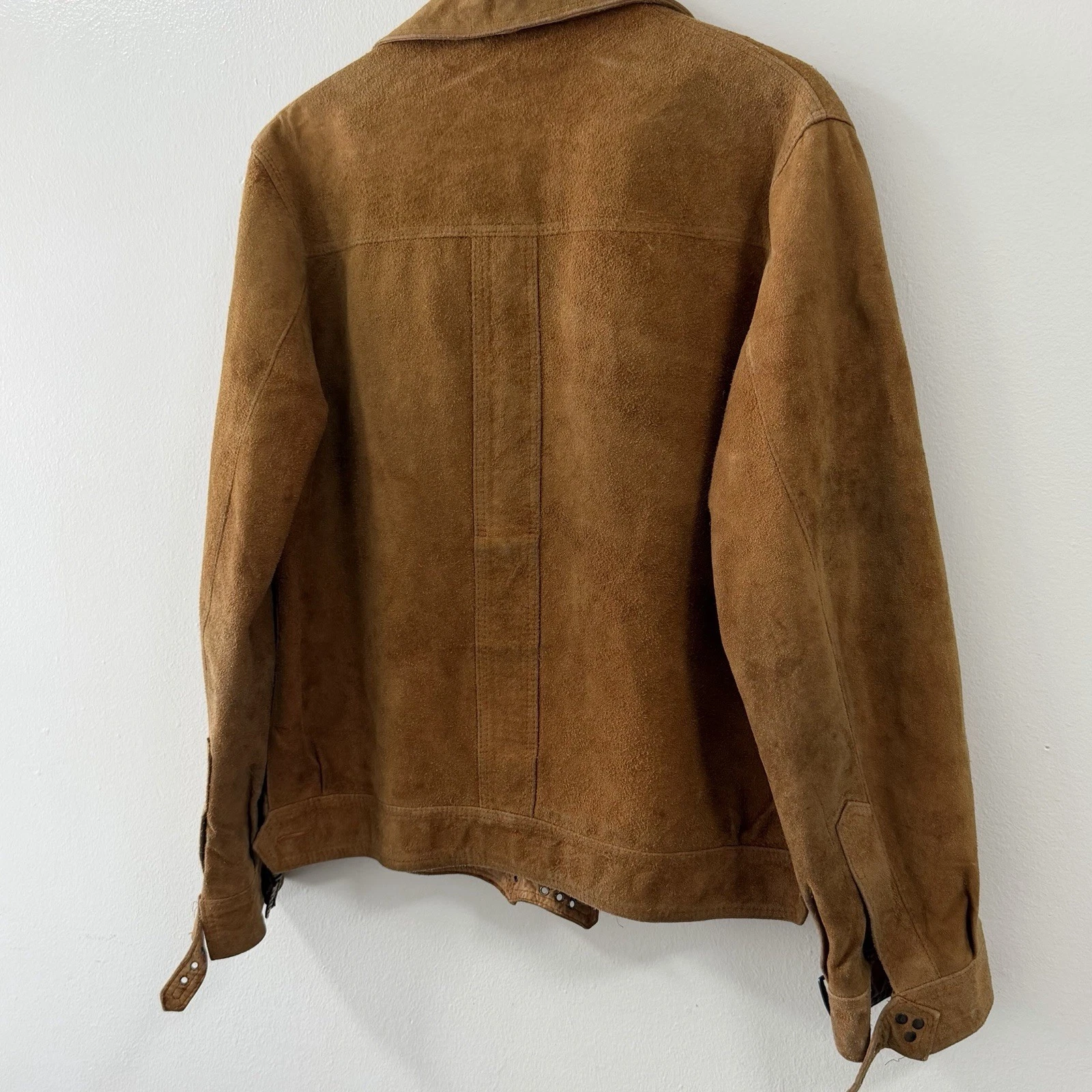 Vintage Brown Suede Leather Jacket Size 40 Western (RRL STYLE) Made In Hong Kong image 14