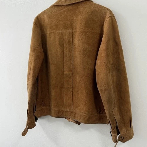 Vintage Brown Suede Leather Jacket Size 40 Western (RRL STYLE) Made In Hong Kong image 14