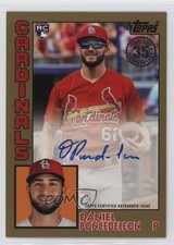 2019 Topps 1984 Baseball Rookies Gold 29/50 Daniel Ponce de Leon Auto d4f