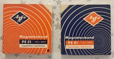 2x Agfa Tonband Magnetonband PE31 & PE41 auf Spule in OVP bespielt Vintage