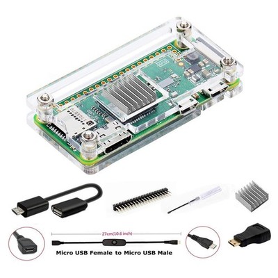 Raspberry Pi Zero 2 W Gehaeuse 7 in 1 Starter Kit Acryl Kuehler Schraubenzieher