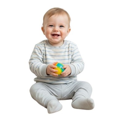 Chicco Baby cremefarbene gestreifte Baumwollbluse 62