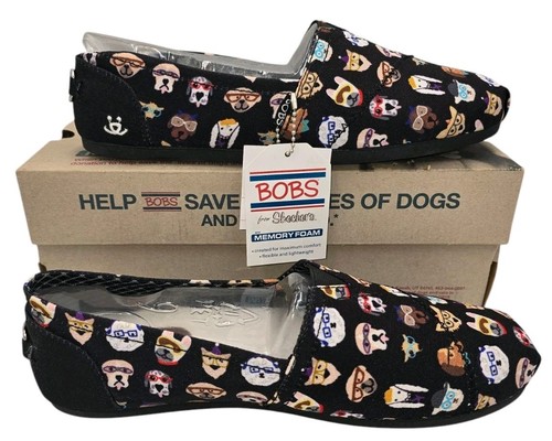 Women’s Bobs From Skechers Pup Smarts Slip On Shoes Size 10 34392/BLK NIBWT