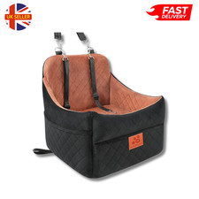 Dog Car Seat with Safety Belts, Thick Cushion for Small & Medium Dogs 35Lbs