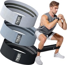 Tribe Lifting Fabric Resistance Bands for Legs - Workout Bands Resistance Bands