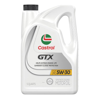 Castrol GTX 5W-30 Synthetic Blend Motor Oil, 5 Quarts, Meets Ford WSS-M2C961-A1