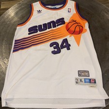Charles Barkley Phoenix Suns Jersey   Adidas Hardwood Classics   White 34 XL