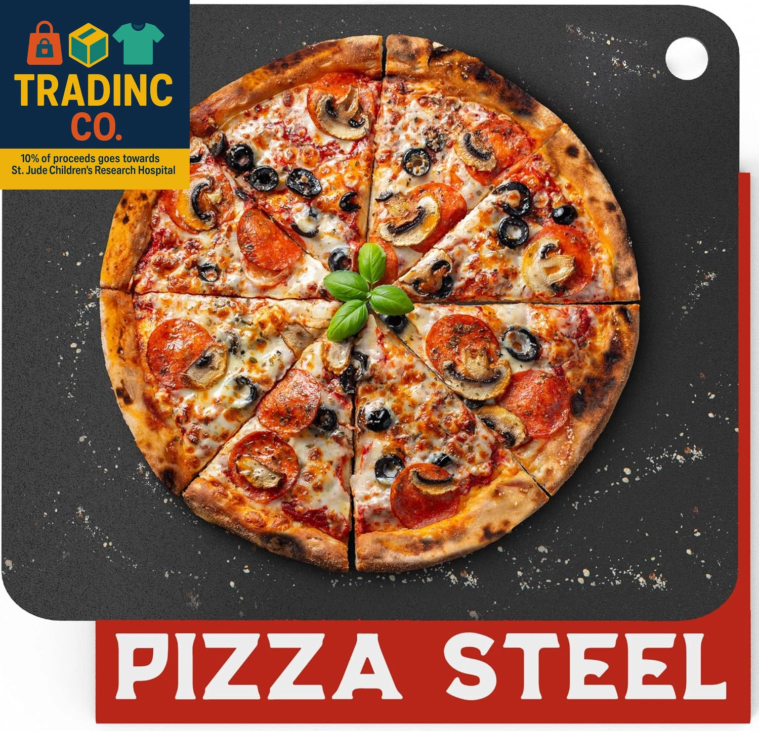 Pizza Steel XL for Oven & Grill,16"X13.4", the Ultimate Crust Game Changer, Perf