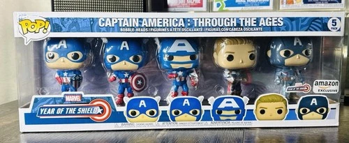 Funko POP! Marvel: Captain America Through The Ages 5 Pack Exclusive