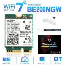 Intel Wi-Fi 7 BE200 Wireless Network Card, NGFF Interface Tri-Band BT 5.4 Kit