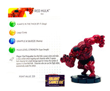 Marvel Heroclix Red Hulk 050 w/ Card Web of Spider-Man Set