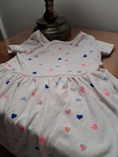Cat  Jack Toddler Girls Size 3 T Dress With Hearts Short Sleeves