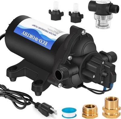 #ad ECO WORTHY 33 Series Industrial Water Pressure Pump 110V AC 4.0GPM 50PSI RV Fres $110.55