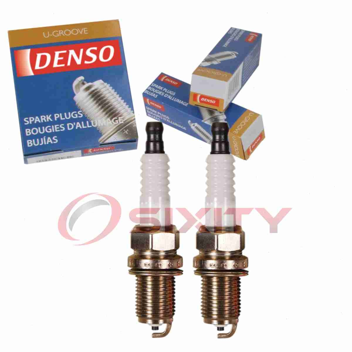 2 pc DENSO 3308 Standard U-Groove Spark Plugs for K24PR-U11 2668 Ignition cu