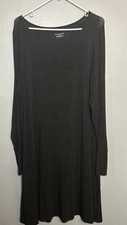Eileen Fisher Tunic Dress Size 1X Heather Gray Long Sleeve Crewneck Viscose Soft