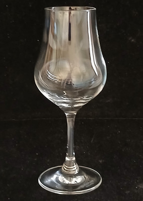 One (1) Delamain Cognac Logo Tulip Tasting Glass Signed 6-1/8''H