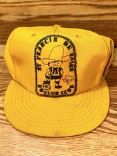 VTG St Francis De Sales Soccer Club Team Hat Homemade Blk &Yellow USA Made Small
