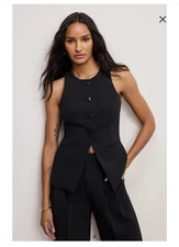 Women's GOOD AMERICAN Black Sleeveless Vest M