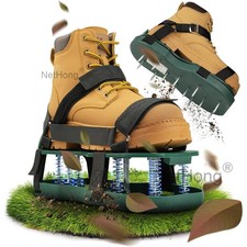 Lawn Aerator Shoes with Double Spring Design Strap-On Spike Shoes Garden Grass~