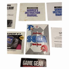 Sega Game Gear System Console Instruction Manual Booklet & Inserts Only GameGear