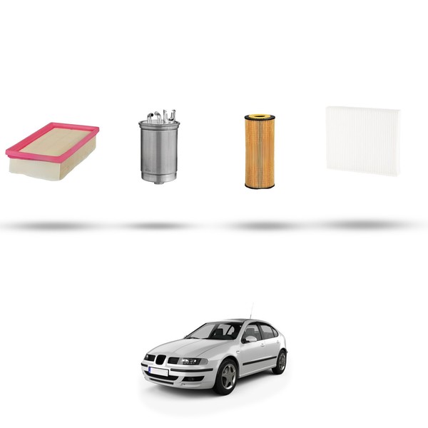 Hoffcar Wartungskit - 4 Filter FüR Seat Leon 1.9 SDI 50KW Von 1999 Bis 2005-image