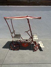 Vintage 1960s Gym Dandy Children  s Pedal Car Surrey with Fringe Top