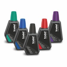Image of Trodat Endorsing refill ink for Rubber Stamp Pad, Black, Blue, Red Green violet