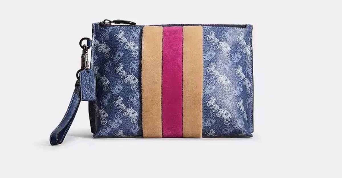 ®️ Coach 86113 Charlie Pouch With Horse And Carriage Print And