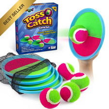 Ayeboovi Toss and Catch Ball Game Outdoor Toys for Kids Yard Games Beach Blue