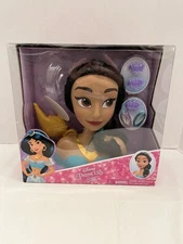Disney Princess Jasmine Styling Head 8" Tall with Accessories Missing Bracelets