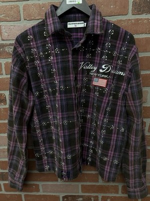 Vale Forever Valley Dreams Full Crystal Stone Flannel Size (S) Brand New Purple