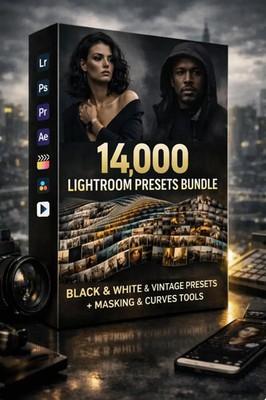 14,000 Lightroom Presets Bundle | Black White Vintage + Masking Curves Tools