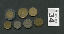 Set of 7  coins of  Uruguay