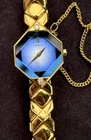 Vintage Seiko Lassale, 4N00 Gold Tone, Diamond Prism Dial Watch, Japan, Rare