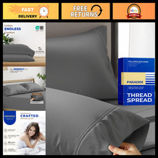 Luxury 1000 Thread Count Egyptian Cotton King Size Pillowcases Set of 2 - Dark G