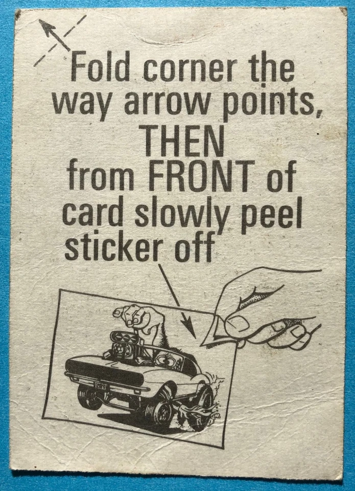 1973 Donruss Fabulous Odd Rods Stickers, Gladiator Buggy #20, VG - Image 2 of 2