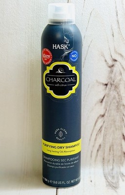 NEW HASK Charcoal Citrus Purifying Hair Dry Shampoo Vegan Clean JUMBO 9.6 oz