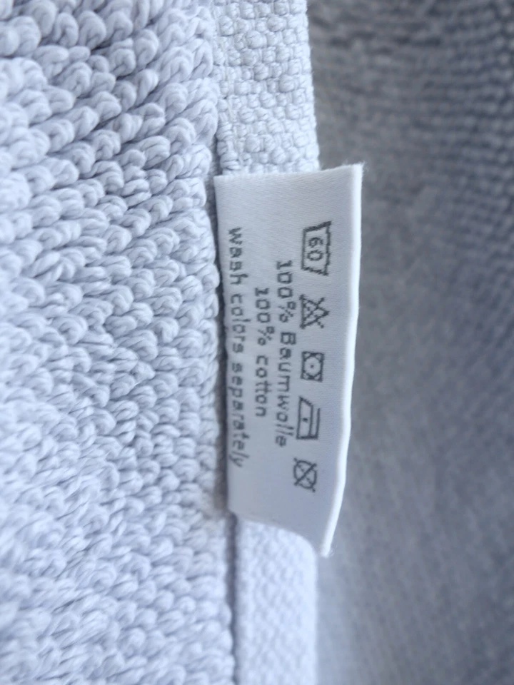 möve badematte 100 x 60 cm 100 % baumwolle blau badteppich badvorleger - Bild 4 von 4