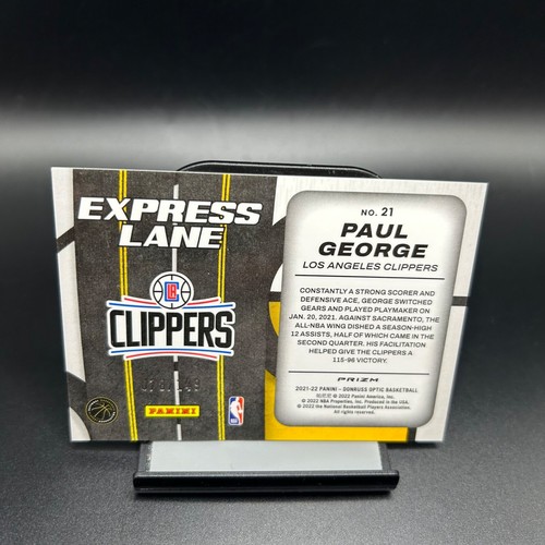 Cortapelos Donruss Optic #21 2021-22 Paul George Express Lane verde lima/149 - Imagen 2 de 2