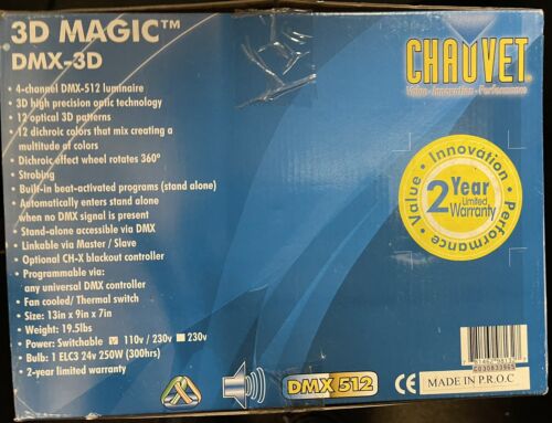 Vintage Chauvet DMX-3D 3D Magic DJ Lighting **NEW** - Picture 3 of 4