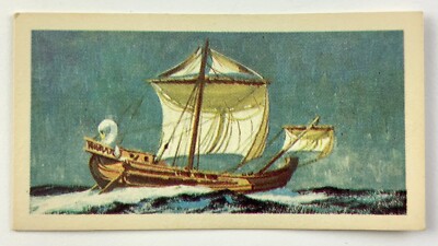 Roman Grain Ship The Saga of Ships Brooke Bond Tea Card No. 3 HH670