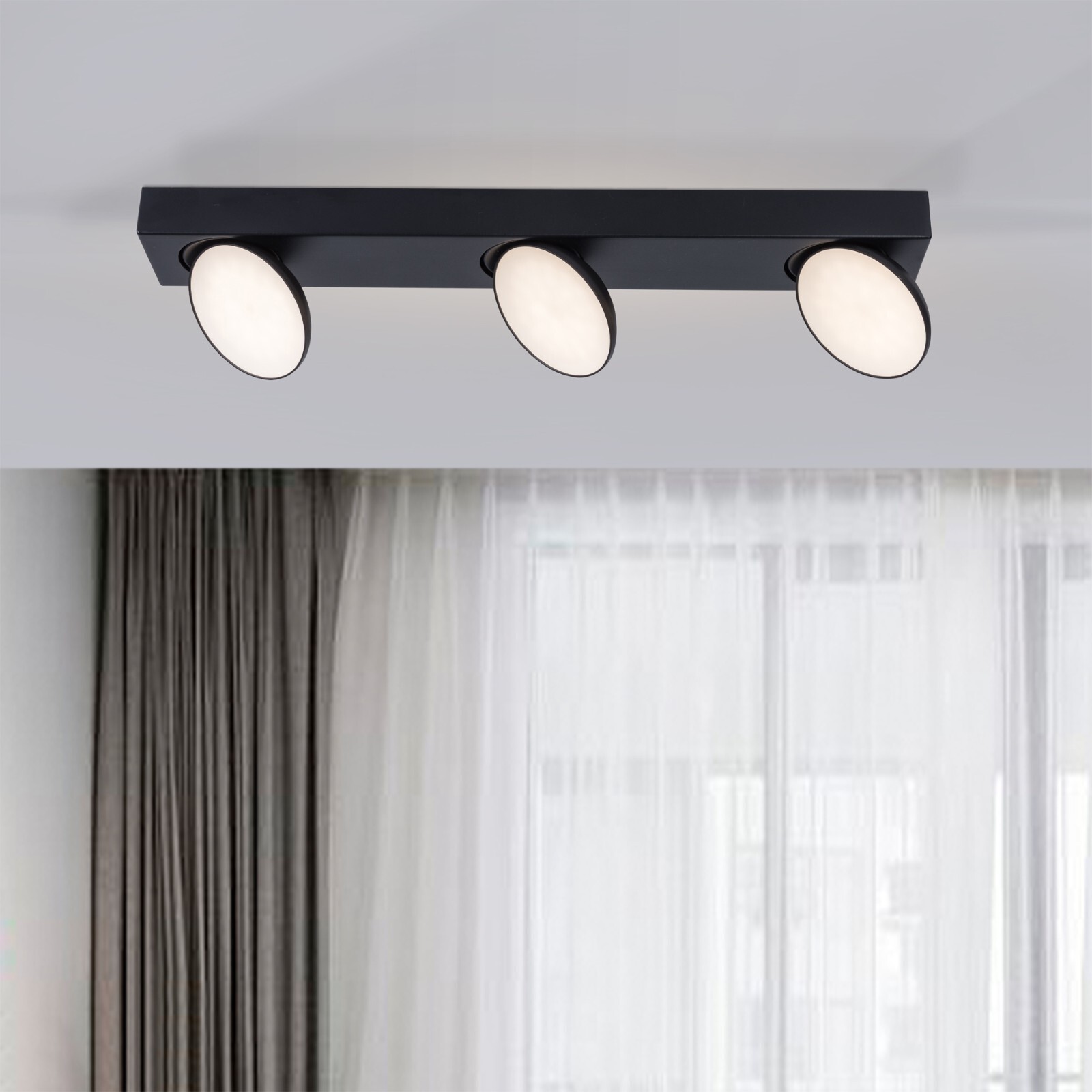 New HARPER LIVING Black LED Spot Light Dimmable (3 Light Bar Spotlight)