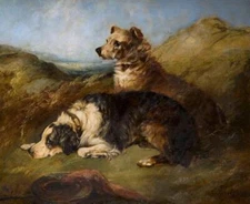 high quality oil painting Dogs-Waiting handpainted on canvas Home wall Decor Art