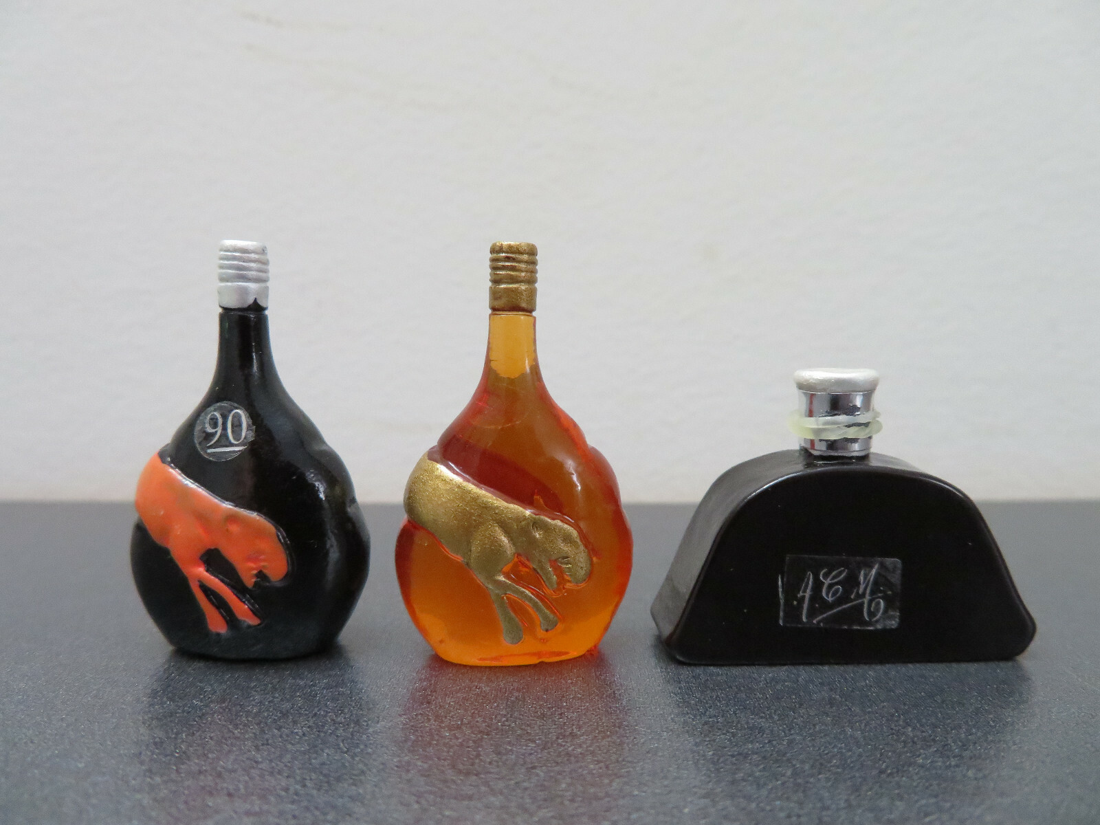 3 pcs for Barbie sz Dollhouse Miniature Whiskey Cognac Bottle 1/6 Scale Bar