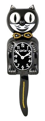 Gold/Black Kit-Cat Klock Swarovski Authorized Custom Edition Jeweled Clock