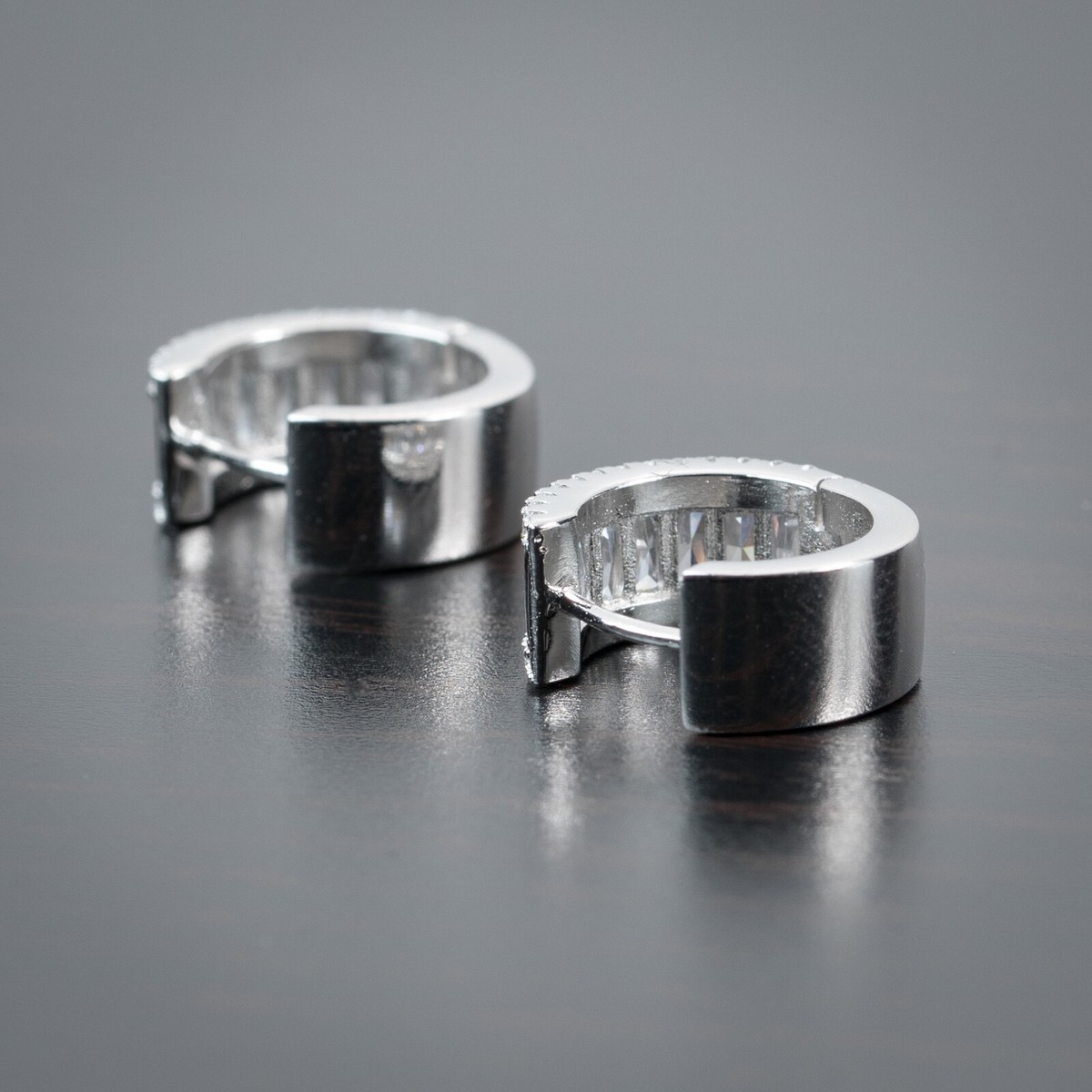 Unbranded Sterling Silver Hoop Earrings for Men for sale