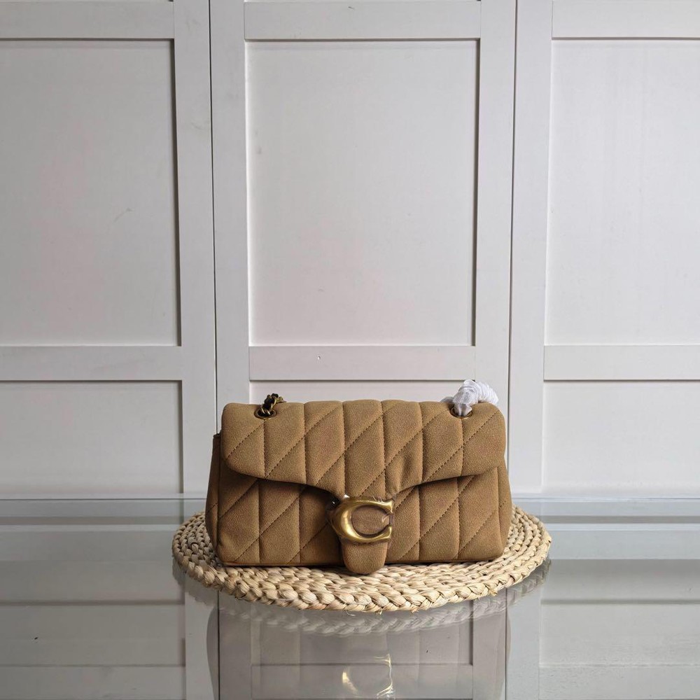 COACH Tabby Shoulder Bag 26 With Quilting Suede Brown CW620 Outlet NEW #JAB