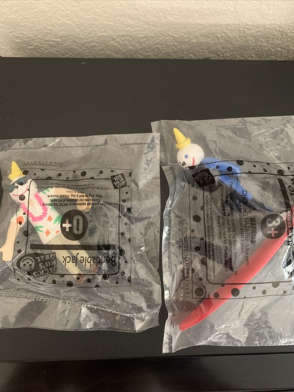 Jack in the Box Restaurant Bendable Toys Hawaii Jack And Surfer Jack Dashboard
